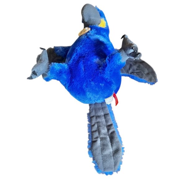 Wild Republic Blue Parrot Plush 11" Tall With Butterfly Wonderland Scottsdale AZ - Picture 7 of 16